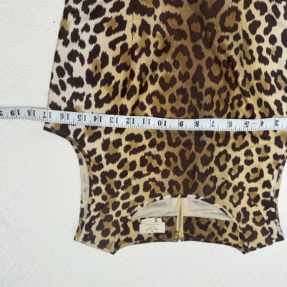 Kate Spade Randi Leopard Print Sleeveless Peplum Top Blouse Size 2 - Picture 8 of 10